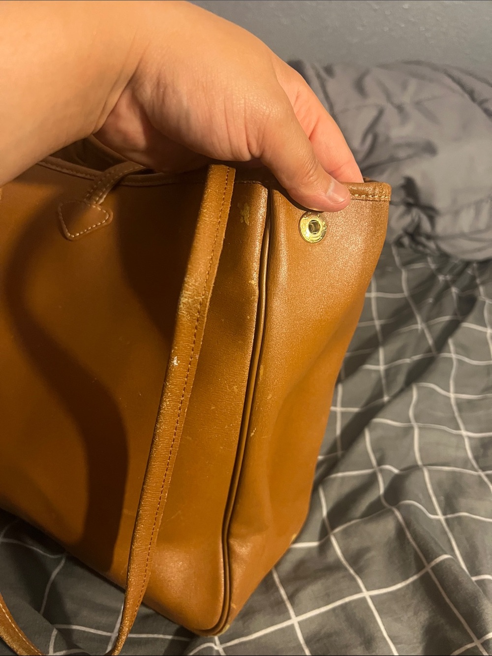 Longchamp Brown Leather Shoulder Tote - Timeless Everyday Bag - Picture 6 of 16